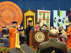 Billy Joel receiving an Honorary Doctorate of Fine Arts from Syracuse University, May 14, 2006