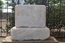 Tombstone at Billy the Kid's grave, Fort Sumner, New Mexico