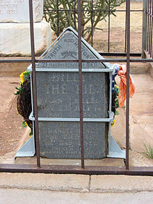 Billy the Kid's grave footstone.