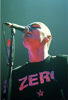 Corgan performing during the Mellon Collie tour.