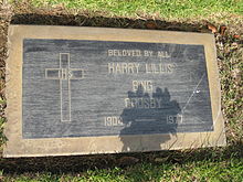 Crosby's grave at Holy Cross Cemetery, Culver City, California