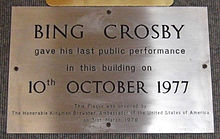 Commemorative Plaque In The Brighton Centre foyer