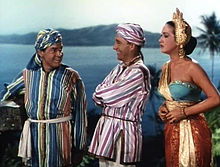 Bob Hope, Bing Crosby, and Dorothy Lamour in Road to Bali (1952)