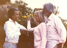 Bo Derek with husband John Derek and Chandran Rutnam.