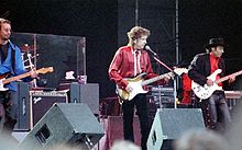 Dylan performs at a 1996 concert in Stockholm