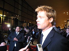 Pitt interviewed by the news media at the Palm Springs International Film Festival in 2007