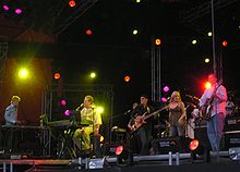 Brian Wilson and his group performing In Europe in 2005.
