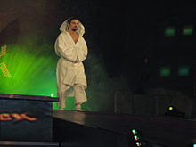 Kendrick performing under his new gimmick in September 2010.
