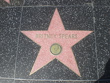 Spears's star on the Hollywood Walk of Fame.