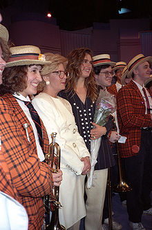 Shields with Princeton University Band for taping of Sally Jessy Raphael's Show (Feb 1991)