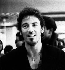 Springsteen at Félix Houphouët-Boigny International Airport in Ivory Coast during Amnesty International's 1988 Human Rights Now! Tour.