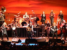 Springsteen and The Sessions Band performing on their tour at the Fila Forum, Milan, Italy on May 12, 2006.