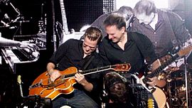 Bryan Adams & Keith Scott during their tour in Bangalore, India in 2011