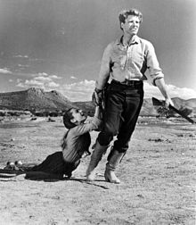 With Audrey Hepburn in The Unforgiven (1960)