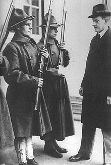 Governor Coolidge inspects militia