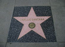 Santana's star on the Hollywood Walk of Fame