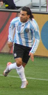 Tévez at the 2010 World Cup.