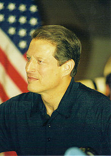 In Manchester, New Hampshire campaigning for President of the United States in 1999
