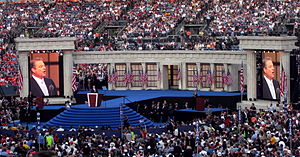 Gore speaks during the final day of the 2008 Democratic National Convention in Denver, Colorado.