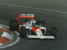 Prost driving for McLaren at the 1988 Canadian Grand Prix.