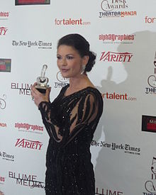 Zeta-Jones at a musical theatre award ceremony in 2010