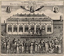 Contemporary German print of Charles I's decapitation