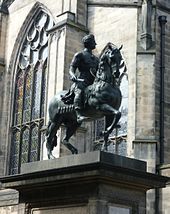 Statue of Charles II as a Roman Caesar, erected in Parliament Square Edinburgh in 1685