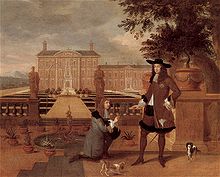 Charles was presented with the first pineapple grown in England in 1675, painting by Hendrick Danckerts.