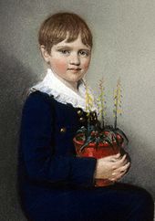 The seven-year-old Charles Darwin in 1816.