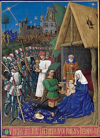 Charles VII depicted by Jean Fouquet as one of the three Magi.