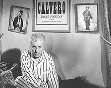 Limelight (1952) was Chaplin's most serious and autobiographical film. His character, Calvero, is an ex-music hall star (described in this image as a "Tramp Comedian") forced to deal with his loss of popularity.