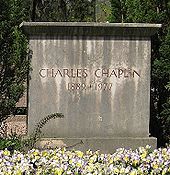 Chaplin's grave in Vevey, Switzerland