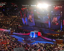 Clinton speaking at the 2008 Democratic National Convention