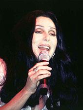 Cher performing in New York, 1996