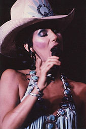 Cher performing in Las Vegas, 1981