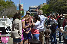 Hines, Grand Marshal of the Springtime Tallahassee Grand Parade, providing autographs and pictures for residents of Tallahassee on April 6th, 2013.