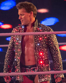 Chris Jericho prior to his match against CM Punk at WrestleMania XXVIII.