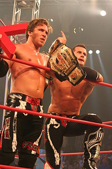 Sabin and Alex Shelley as the TNA World Tag Team Champions