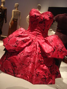 A Christian Lacroix gown on display in the "CONTRO-MODA" exhibition in Florence, Italy, at Palazzo Strozzi in 2007.