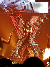 Aguilera performing during Stripped Live... on Tour in 2003
