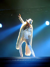 Aguilera performing during her Back to Basics Tour in 2006