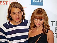 Ricci with Emile Hirsch in 2008 at the premiere of Speed Racer.