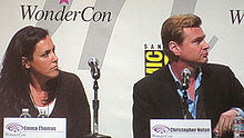 Emma Thomas and Christopher Nolan promoting Inception (2010).