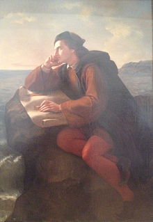 The Inspiration of Christopher Columbus by José María Obregón, 1856.