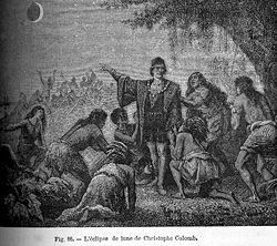 Columbus awes the Jamaican natives by predicting the lunar eclipse of 1504.