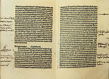 Columbus's notes in Latin, on the margins of his copy of The Travels of Marco Polo