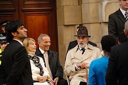 Lee filming The Heavy in Westminster in 2007