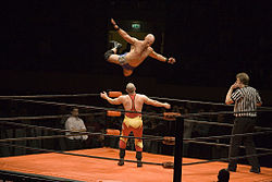 Daniels performing a crossbody