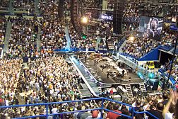 Clemons playing his "Born to Run" saxophone solo with house lights up. Hartford Civic Center, April 24, 2009.