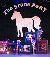 Memorial display for Clarence Clemons at The Stone Pony in Asbury Park, NJ, a music venue often associated with Bruce Springsteen and the E Street Band, June 2011
